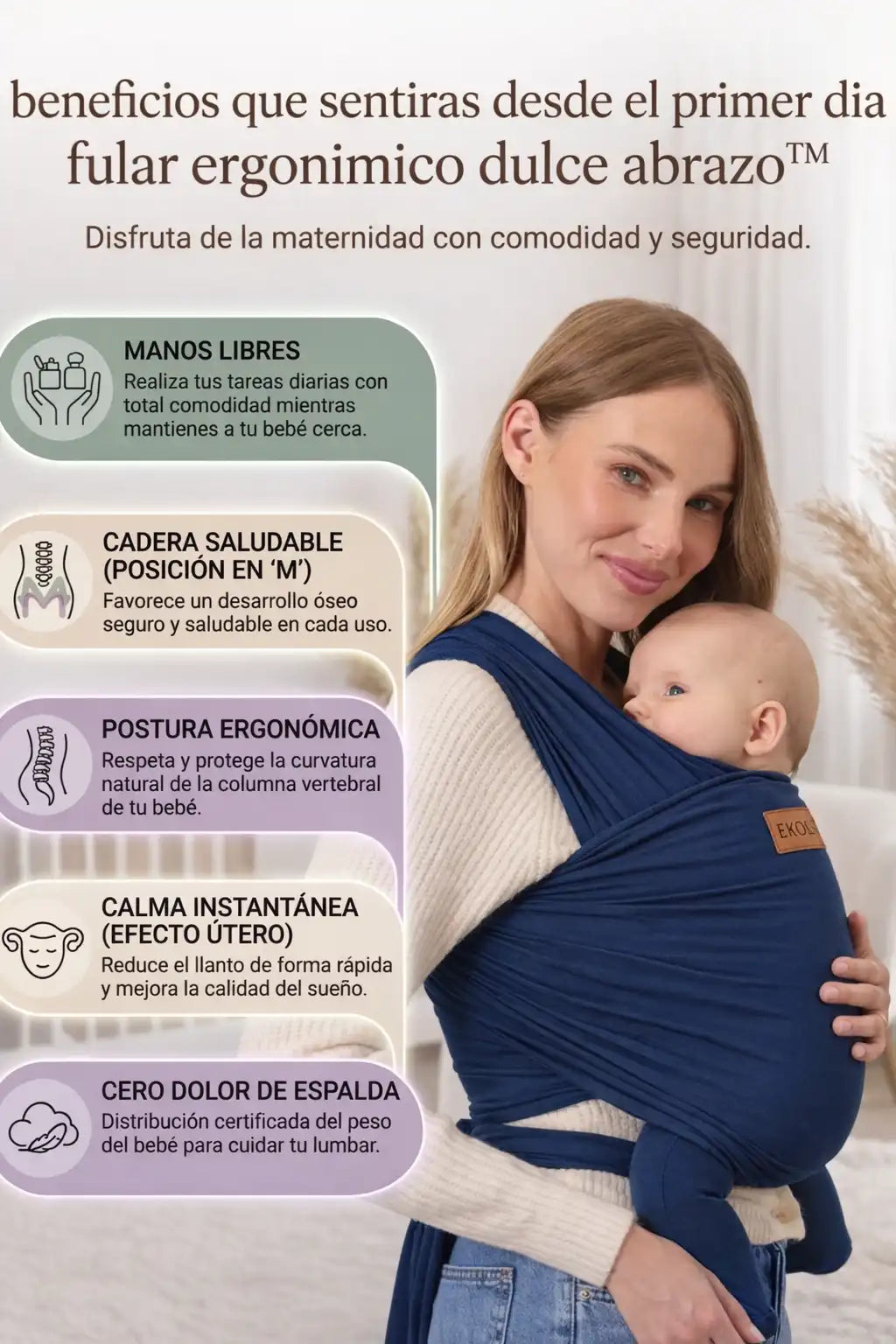 "Fular” Manos Libres, Bebé Tranquilo en Minutos ✨