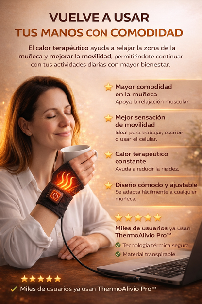 ThermoAlivio Pro™ – Muñequera de Calor Terapéutico🔥