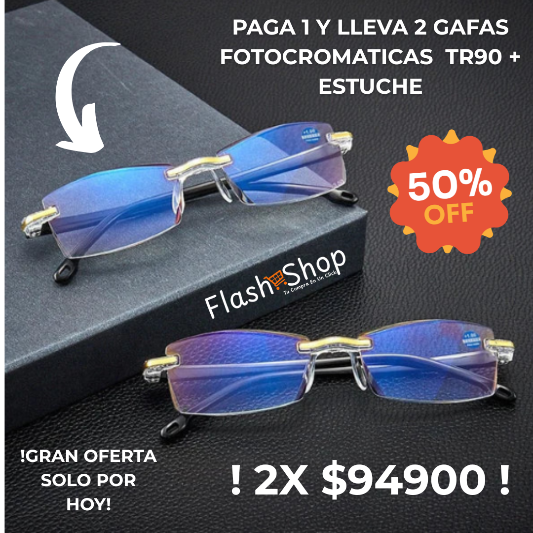 Gafas TR90 Con Protección De Luz Azul Y Efecto Fotocromático Paga 1 Lleva 2 OFERTAS SOLO POR HOY🔥