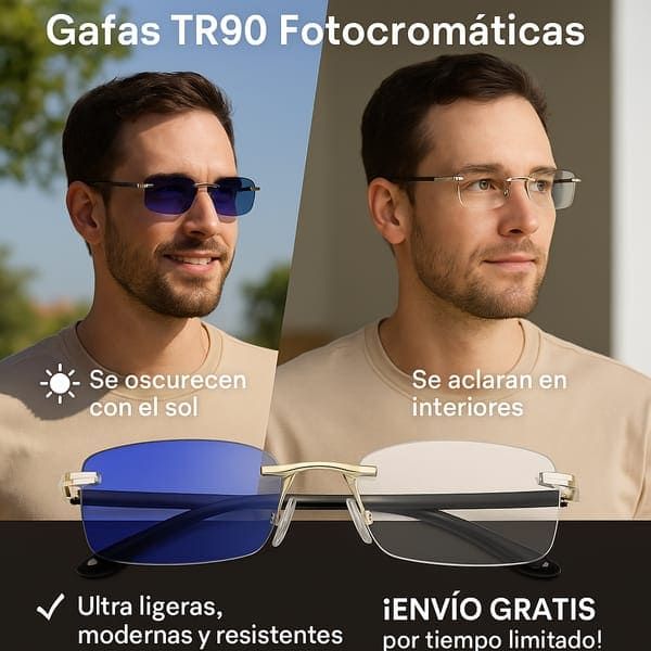 Gafas TR90 Con Protección De Luz Azul Y Efecto Fotocromático Paga 1 Lleva 2 OFERTAS SOLO POR HOY🔥